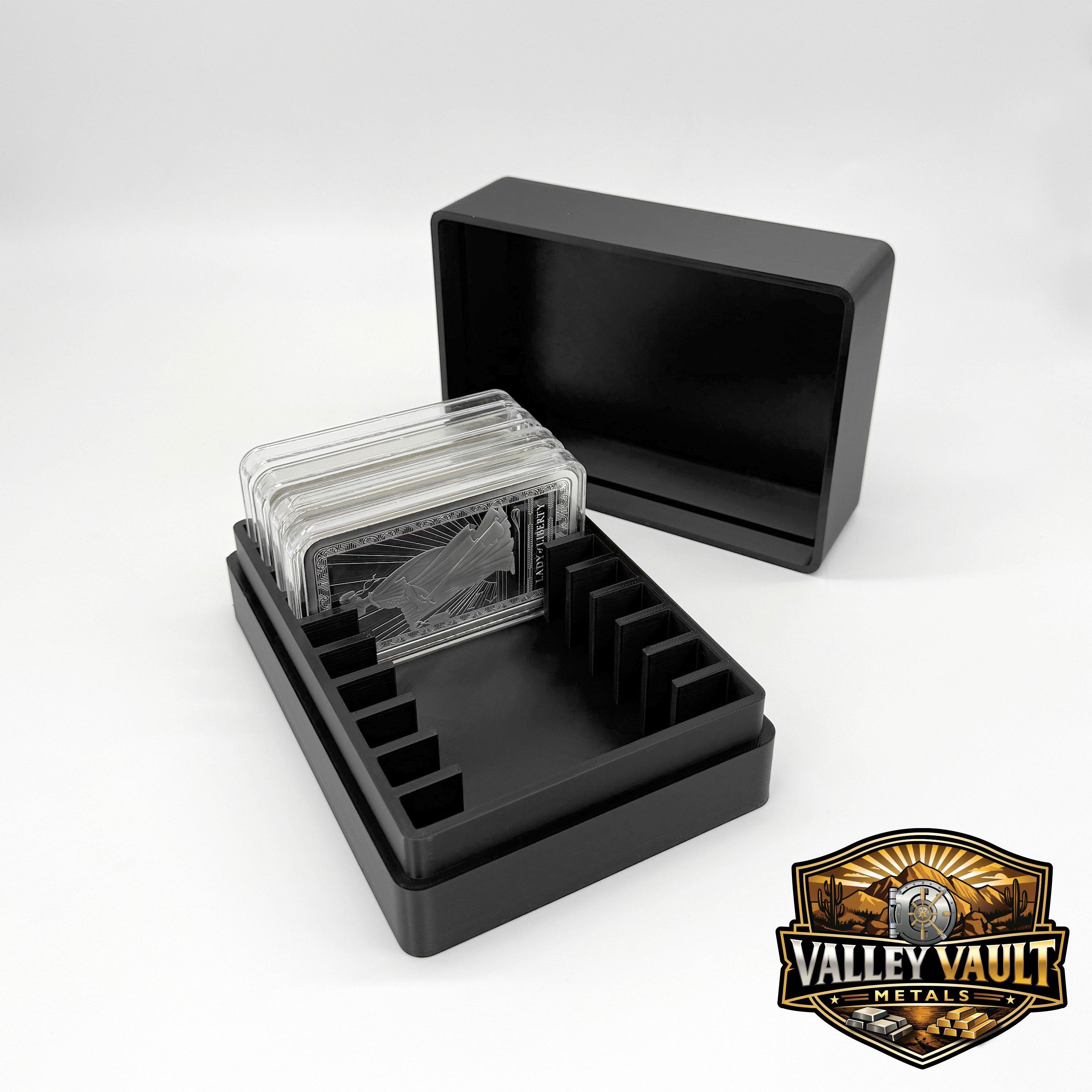 10 oz Silver Bar Capsule Storage Box - Holds 10 Bars with or without Air Tight capsule