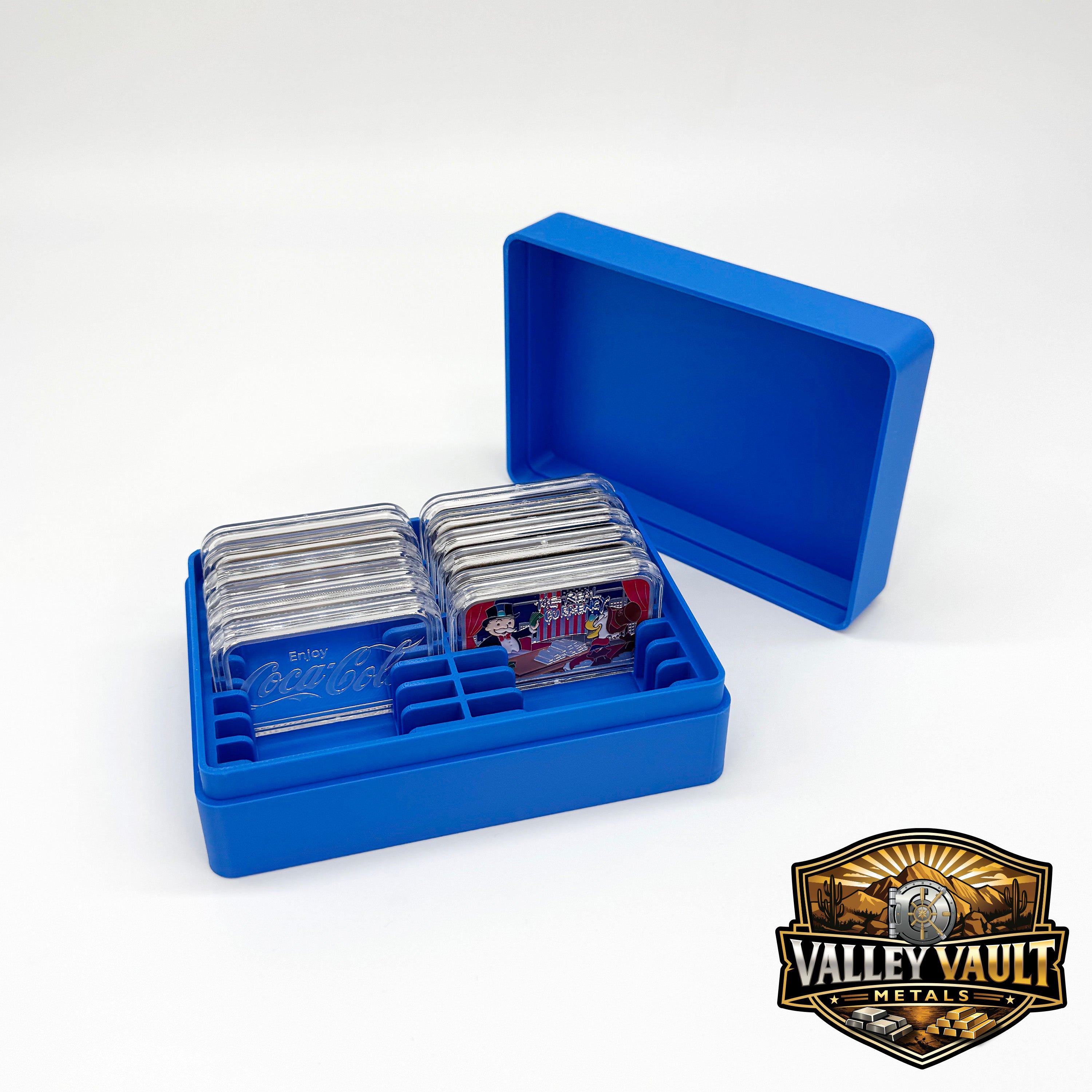 1 oz Silver Bars in Capsules Storage Box - Holds 20 Bars