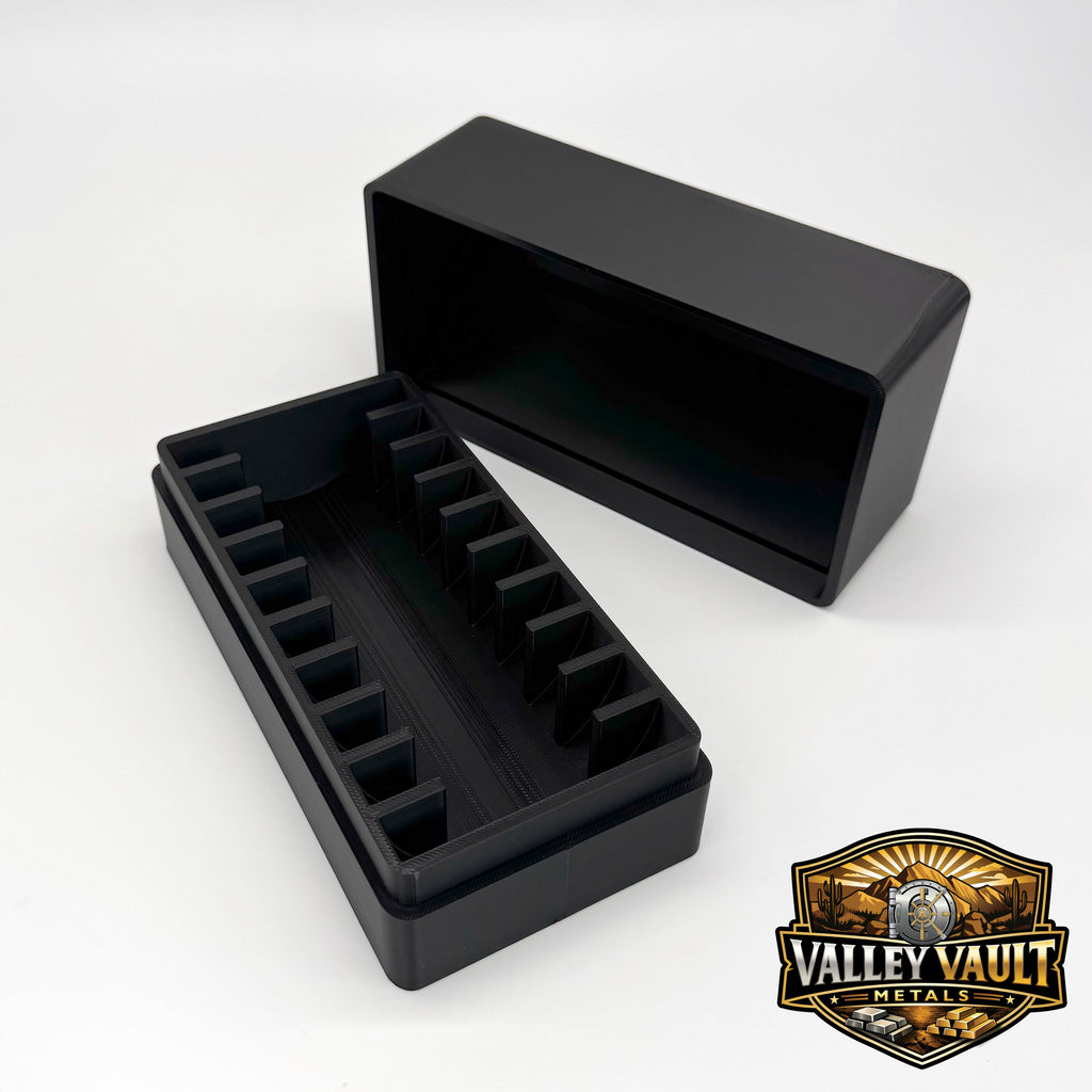 5 oz Silver Rounds in Capsules Storage Box - Holds 10
