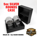 5oz Silver Rounds in Air Tight Capsules Storage Box - Holds 20