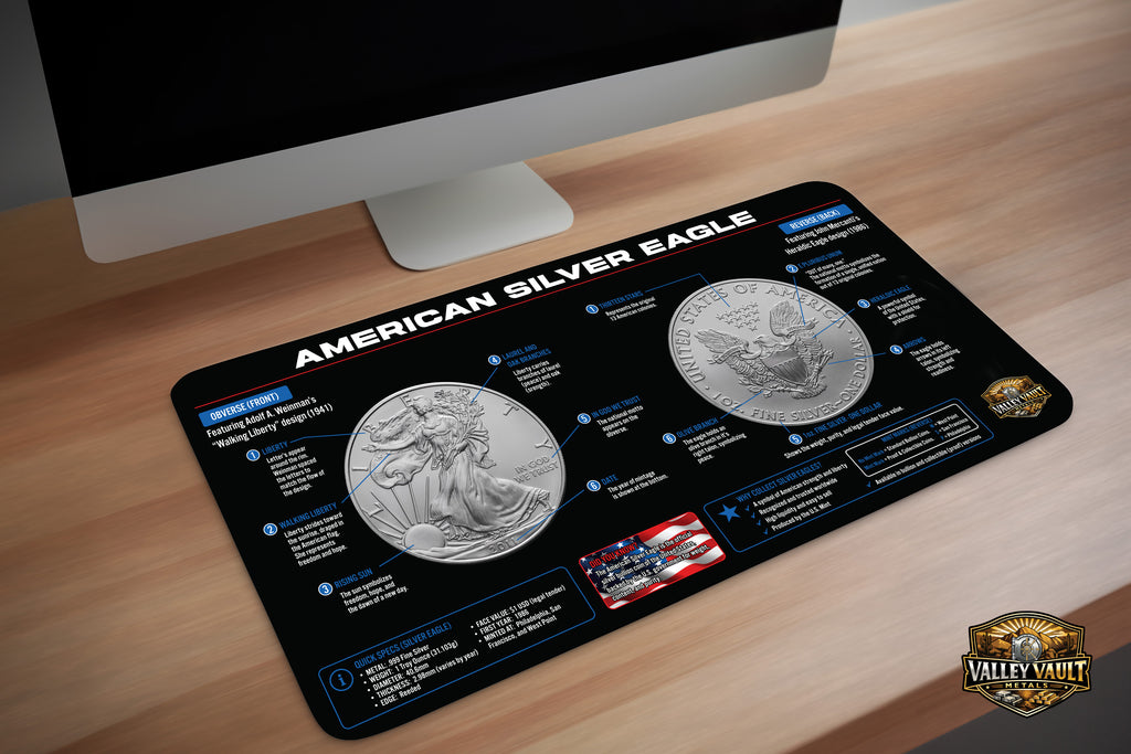 American Silver Eagle Coin Sorting Desk Mat