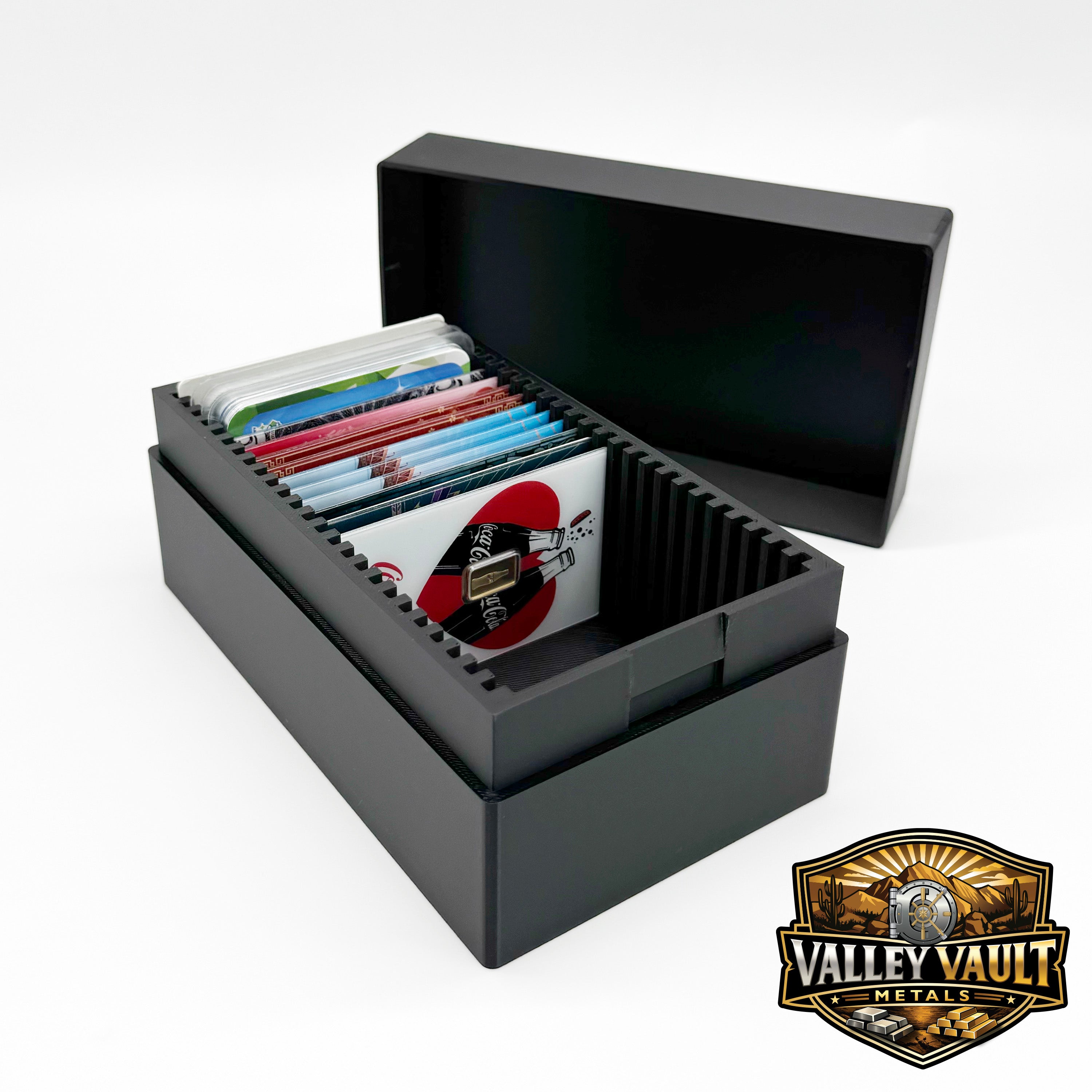 Silver & Gold Bar Assay Card Box - Holds 25 PAMP, TEP, Royal Mint, Germania