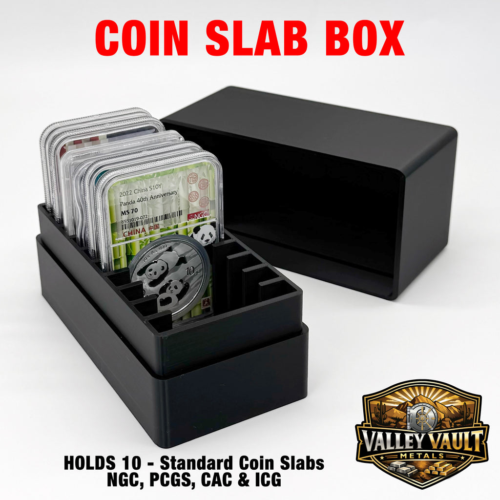 Graded Coin Slab Storage Box - Holds 10 NGC, PCGS, Cac & ICG Slabs