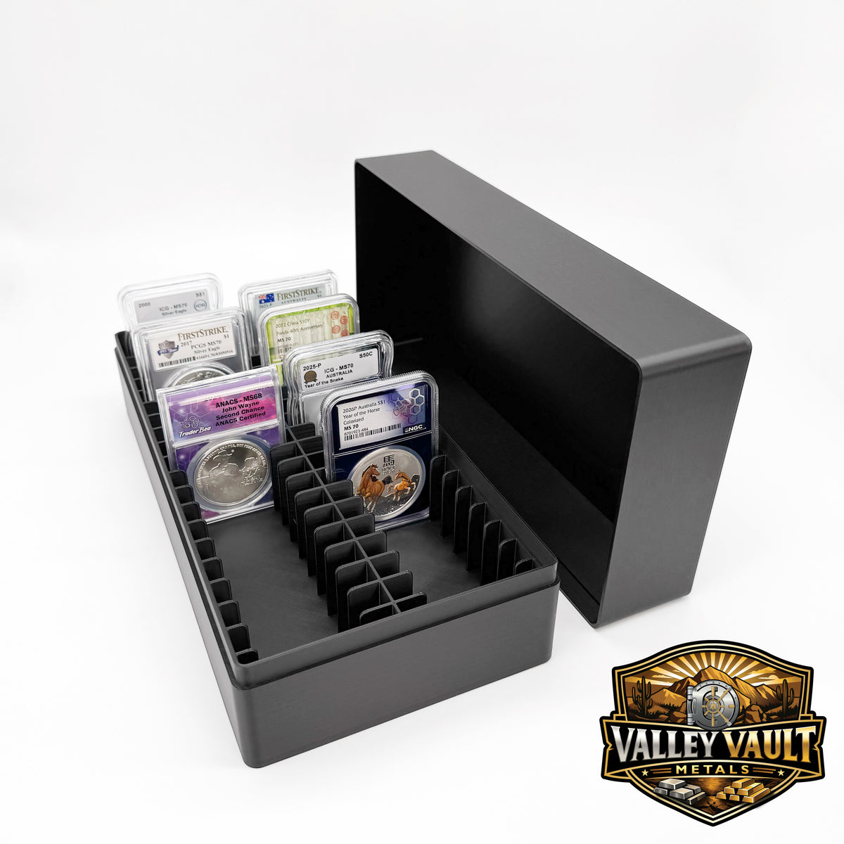 Graded Coin Slab Storage Box - Holds 40 NGC, PCGS, Cac, Anacs & ICG Slabs