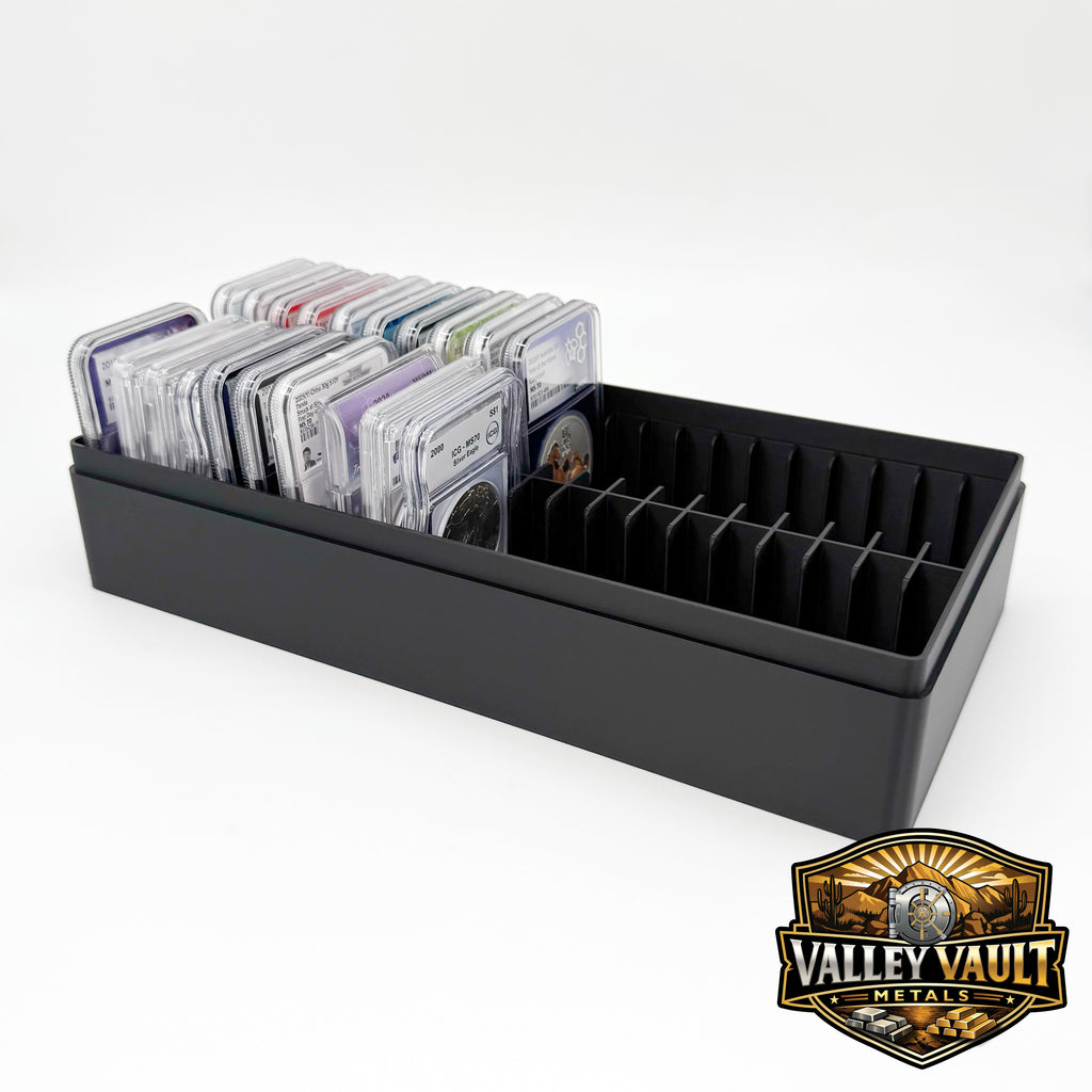 Graded Coin Slab Storage Box - Holds 40 NGC, PCGS, Cac, Anacs & ICG Slabs