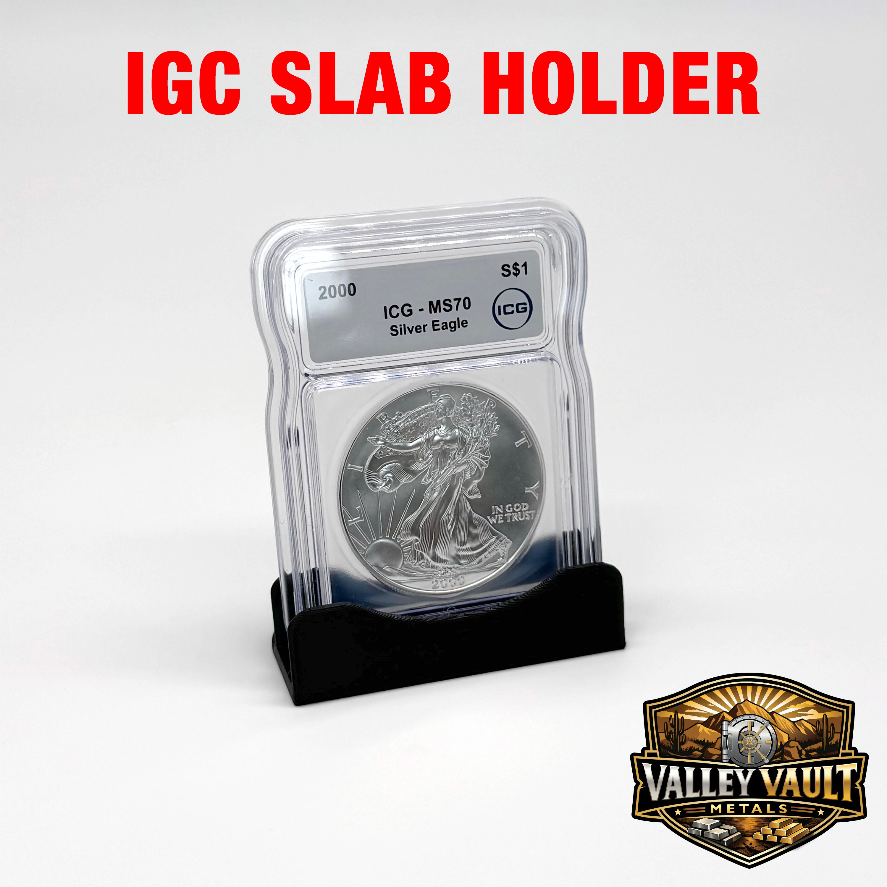 Coin Slab Holder Display -  3 Pack, 5 Pack, 10 Pack or 20 Pack - Holds NGC, PCGS, ICG, and Cac