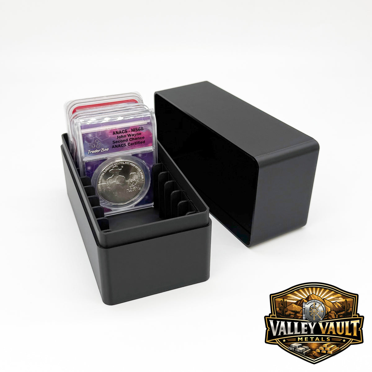 Graded Coin Slab Storage Box - Holds 10 NGC, PCGS, CAC, ANACS & ICG Slabs
