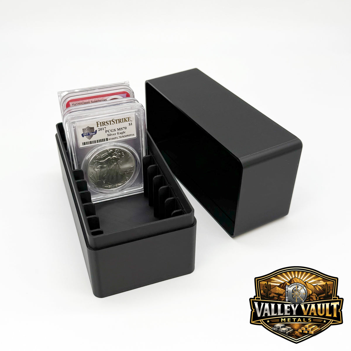 Graded Coin Slab Storage Box - Holds 10 NGC, PCGS, CAC, ANACS & ICG Slabs