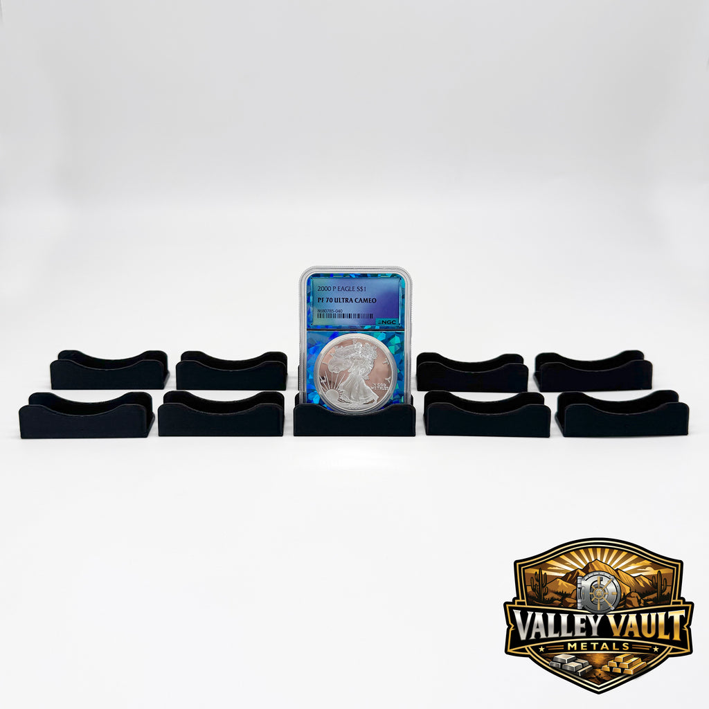 Coin Slab Holder Display -  3 Pack, 5 Pack, 10 Pack or 20 Pack - Holds NGC, PCGS, ICG, and Cac