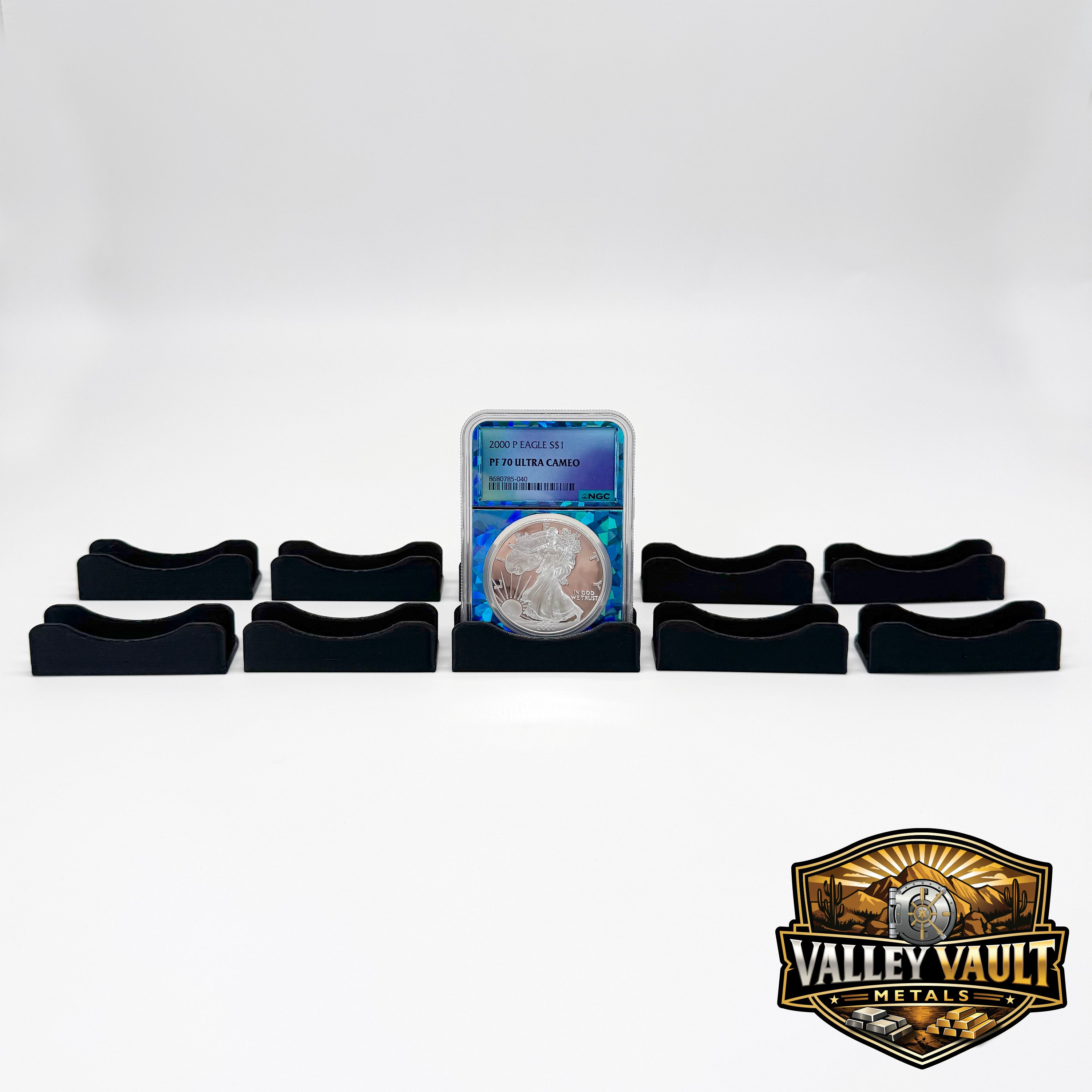 Coin Slab Holder Display -  3 Pack, 5 Pack, 10 Pack or 20 Pack - Holds NGC, PCGS, ICG, and Cac
